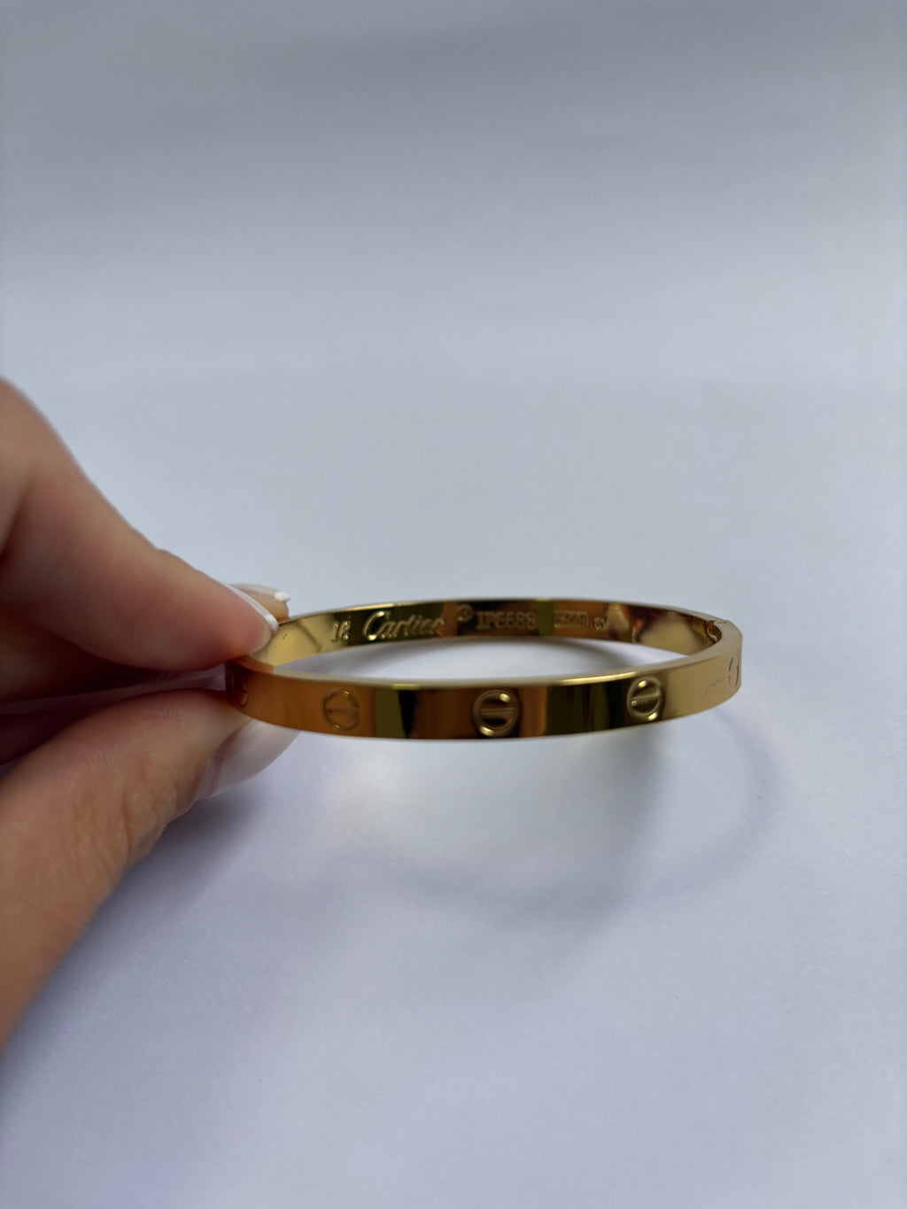 Bracelete inspiração Cartier dourado